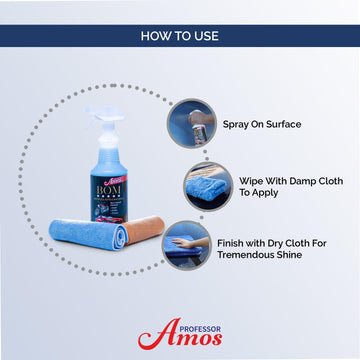 The B.O.M (Best Overall Method) Home, Auto And Bike, Clean, Polish, Protect & Enhance All In One Kit - Professor Amos USA