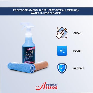 The B.O.M (Best Overall Method) Home, Auto And Bike, Clean, Polish, Protect & Enhance All In One Kit - Professor Amos USA