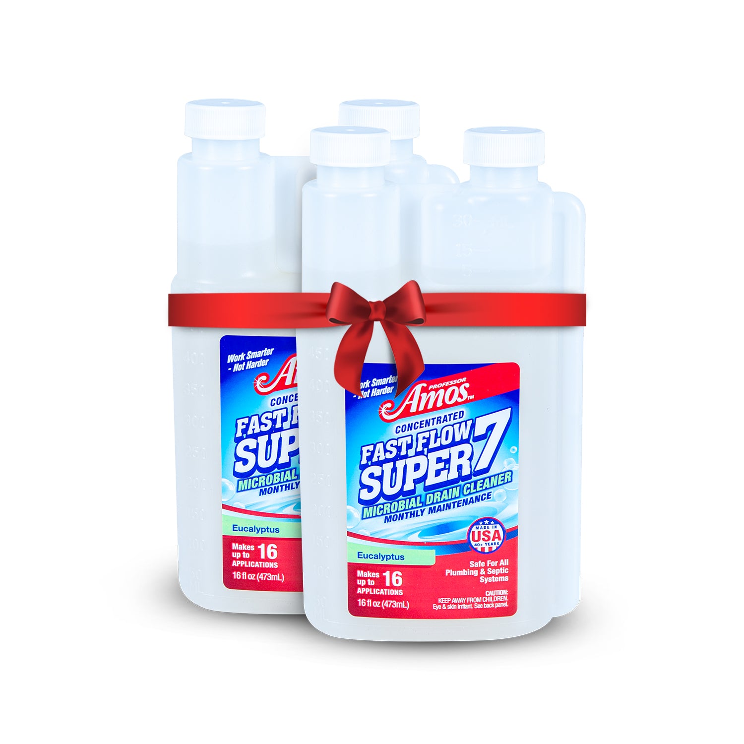 Fast Flow Super 7 ™ Natural Microbial Drain Cleaner - Professor Amos USA