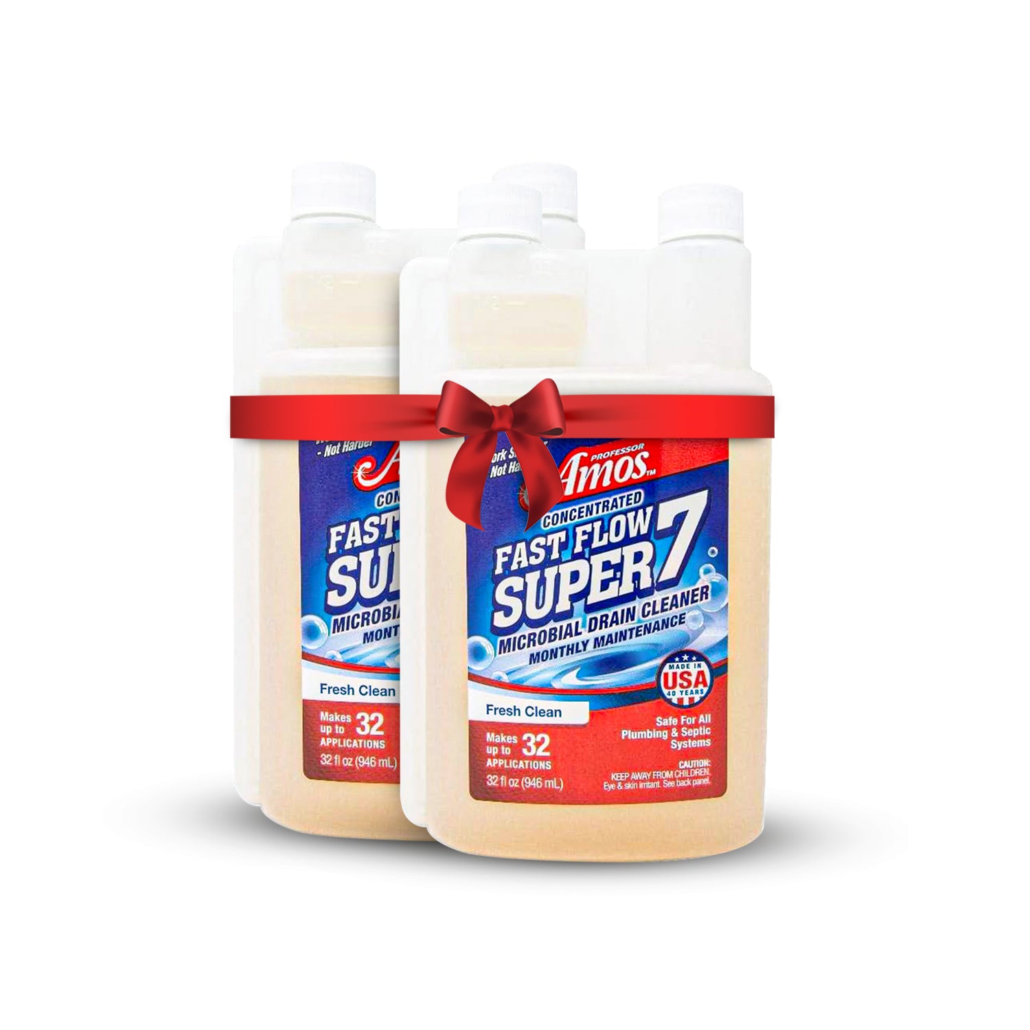 Fast Flow Super 7 ™ Natural Microbial Drain Cleaner - Professor Amos USA