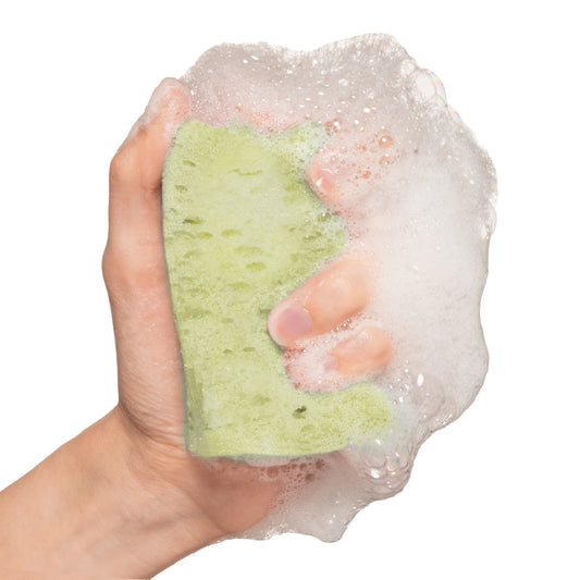 Jasmine Exfoliating Soap Sponge, Cleansing Soap Bar and a Gentle Exfoliating Sponge in One