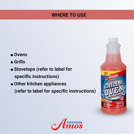 Professor Amos Grill & Oven Concentrate Cleaner | 32 Oz Kit