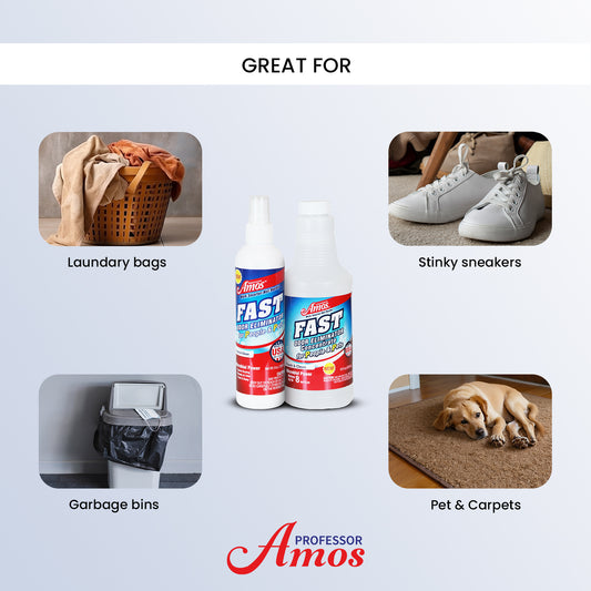 Professor Amos Fast Microbial Odor Eliminator Concentrated Kit 16oz.