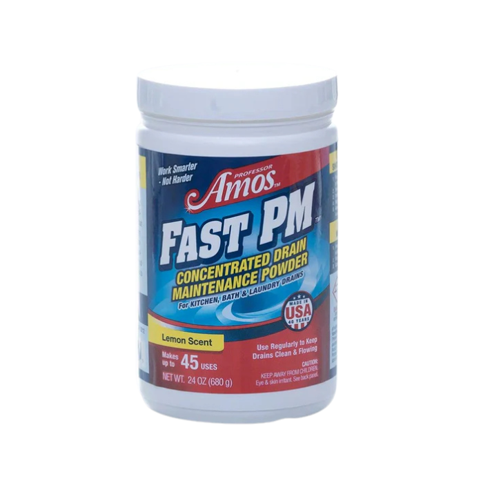 Professor Amos FAST PM Preventative Drain Maintenance Concentrate Powder - Stop Clogs & Odors Before They Start!