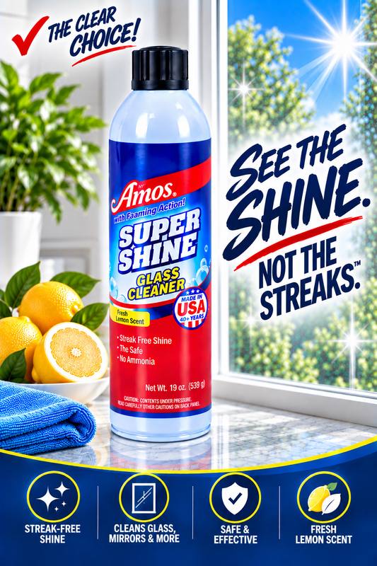 Professor Amos Super Shine Glass Cleaner - 19oz (BACK IN STOCK - LIMITED QUANTITY AVAILABLE!!!)